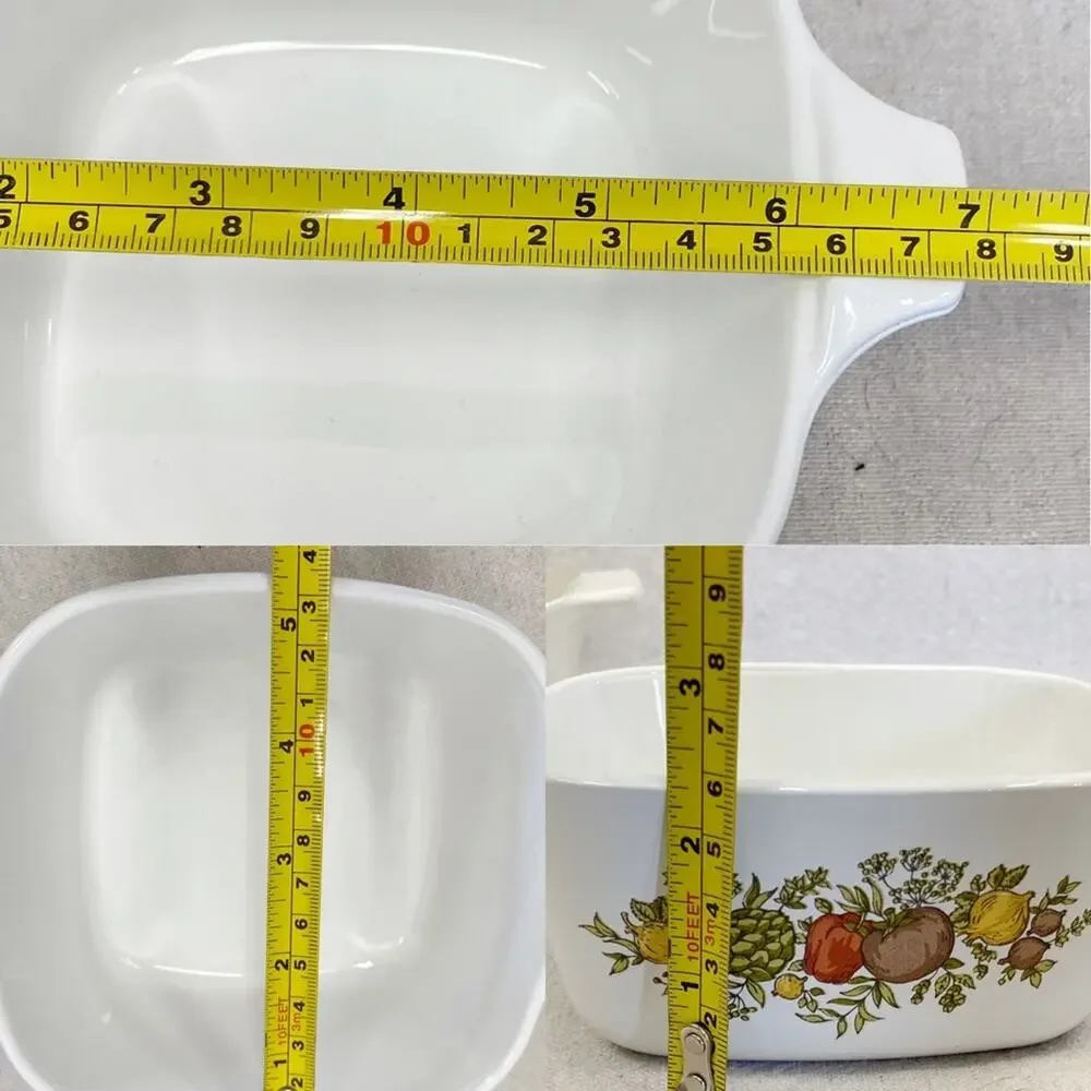 CorningWare Spice of Life 2-quart Casserole Glass Lid &‎ 2 3/4 cup no lid
